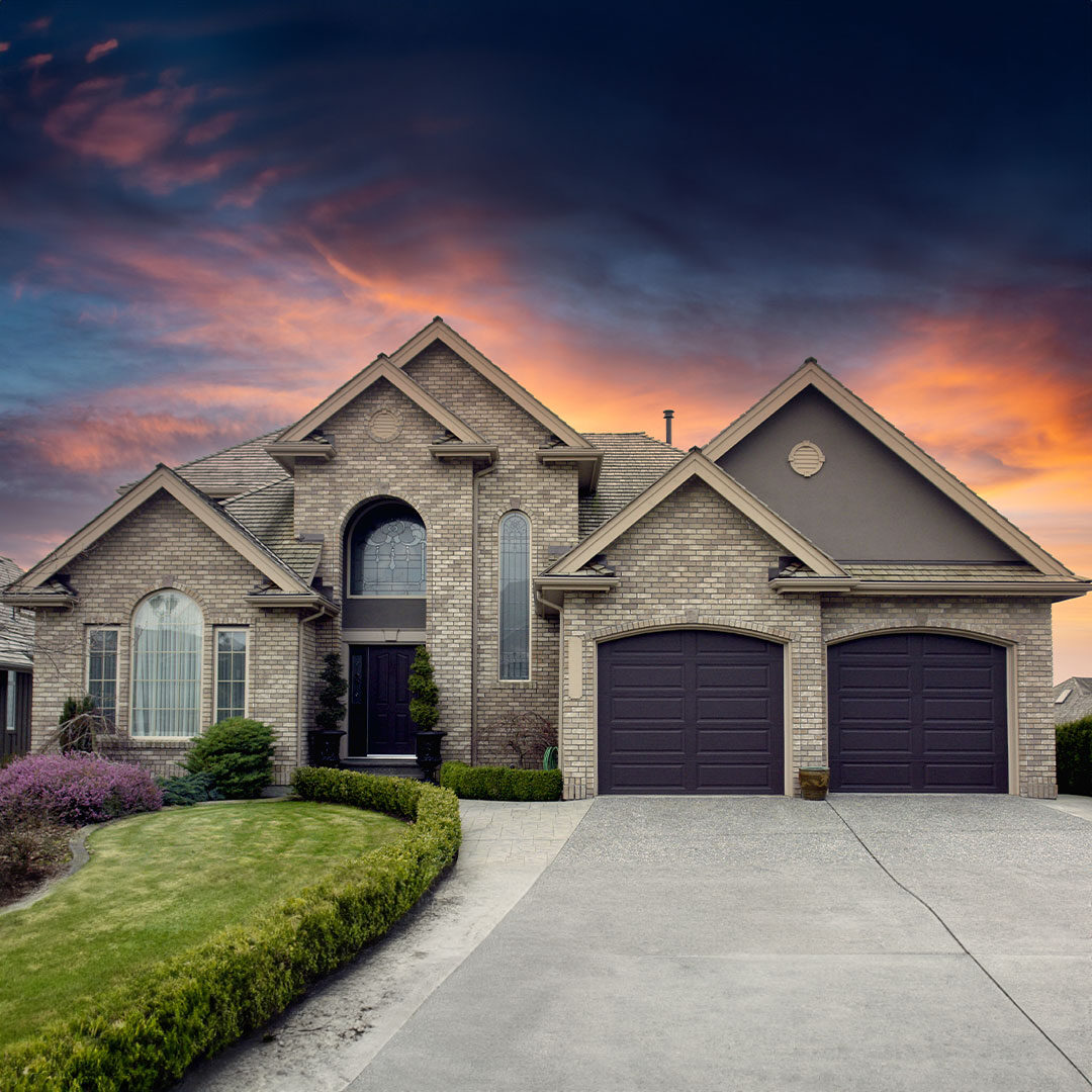 Beautiful home during sunset